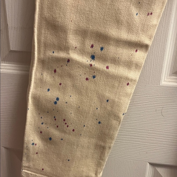 Easel Los Angeles Cream Paint Splatter Pants Small - Picture 7 of 7